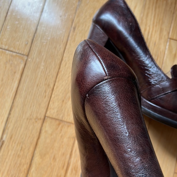 Naturalizer Brown Leather Heel Loafer - Picture 5 of 5